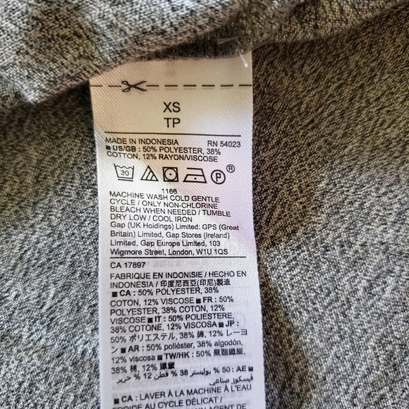 Gap Heather Grey Flutter Sleeve T Shirt Dress NWT - Picture 5 of 6